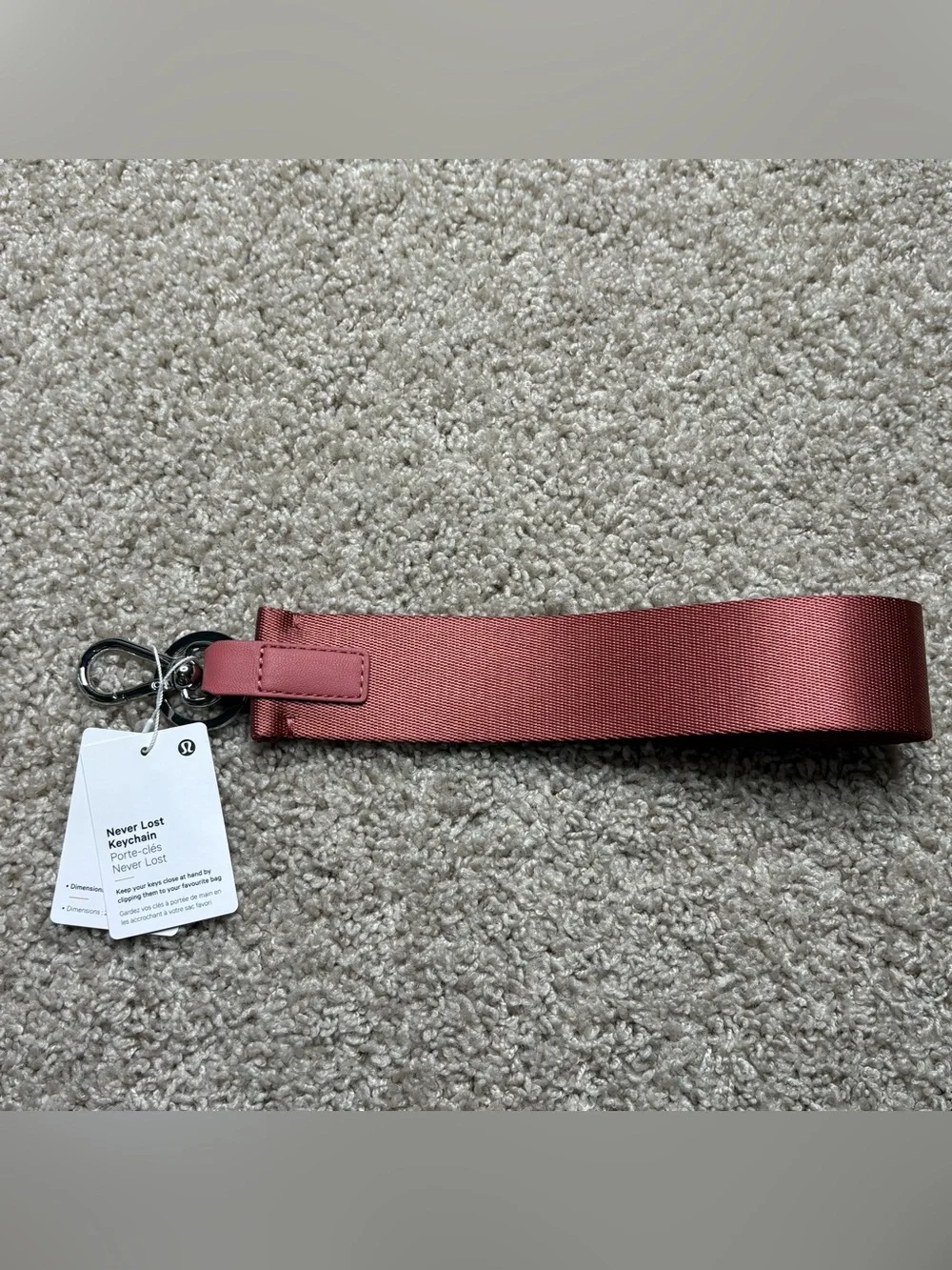 Lululemon Never Lost Keychain